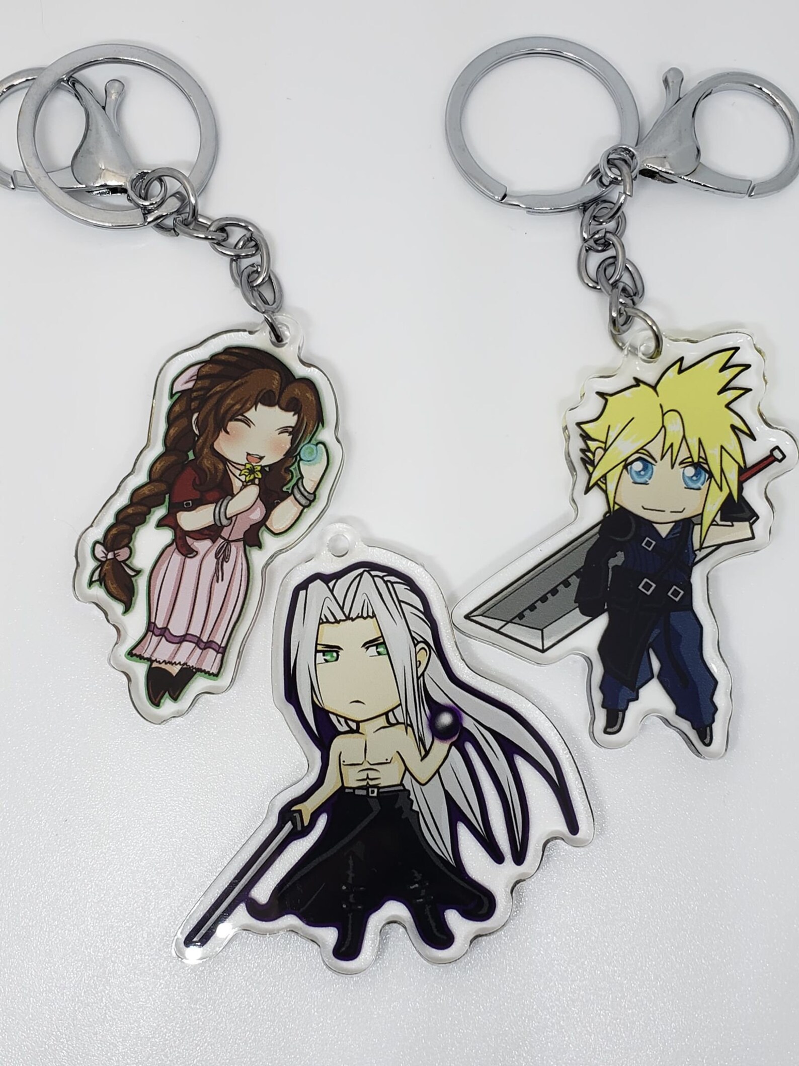 Cloud Aerith Aeris Sephiroth FF7 Acrylic Charm Keychain | Etsy