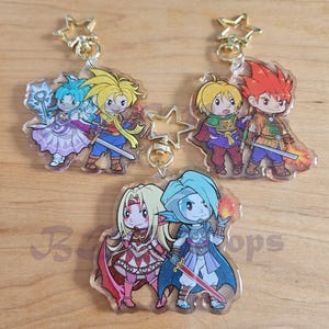 Golden Sun Isaac Mia Garet Ivan Saturos Menardi Keychains Sparkly Glitter Epoxy