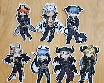 Obey Me Waterproof Vinyl Stickers | Anime Chibi Decals