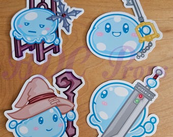 RPG slimes vinyl sticker xenogears final fantasy mage keyblade Sticker WATERPROOF