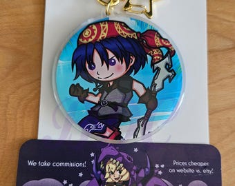 Chrono Cross Keychain: Serge & Kid Double-Sided Charm