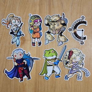 Merle Frog Robo Lucca Magus Ayla | Chrono Trigger ct | Vinyl Stickers WATERPROOF