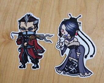 Auron Lulu / Final Fantasy X (FFX) / Pegatinas de vinilo RESISTENTES AL AGUA