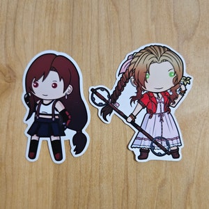 Tifa Lockheart Aerith Gainsborough Vinyl Sticker Final Fantasy 7 Remake WATERPROOF