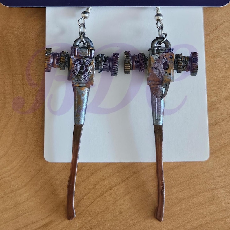 Heisenberg Hammer Earrings Cosplay Resident Evil Village Necklace Jewelry HANDMADE image 2