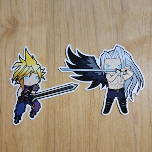 Cloud Strife Sephiroth Final Fantasy 7 ffvii Vinyl Stickers WATERPROOF