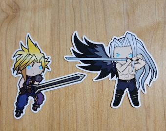 Cloud Strife Sephiroth Final Fantasy 7 ffvii Vinyl Stickers WATERPROOF