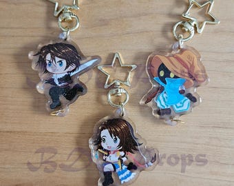 Squall Vivi Yuna Final Fantasy Choose Your RPG Party Linking Keychains