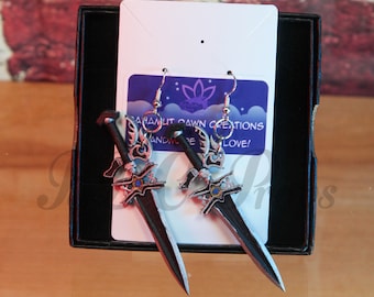 Ignis Daggers Earrings Cosplay Final Fantasy XV (FFXV) Necklace Jewelry HANDMADE
