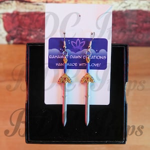 Dragon Quest Earrings Sword of light Earrings or Necklace HANDMADE