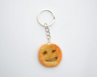 Potato Smiles Keyring, Handmade Realistic Fake Food