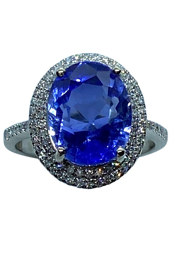 Elegant Sapphire Diamond Ring Etsy
