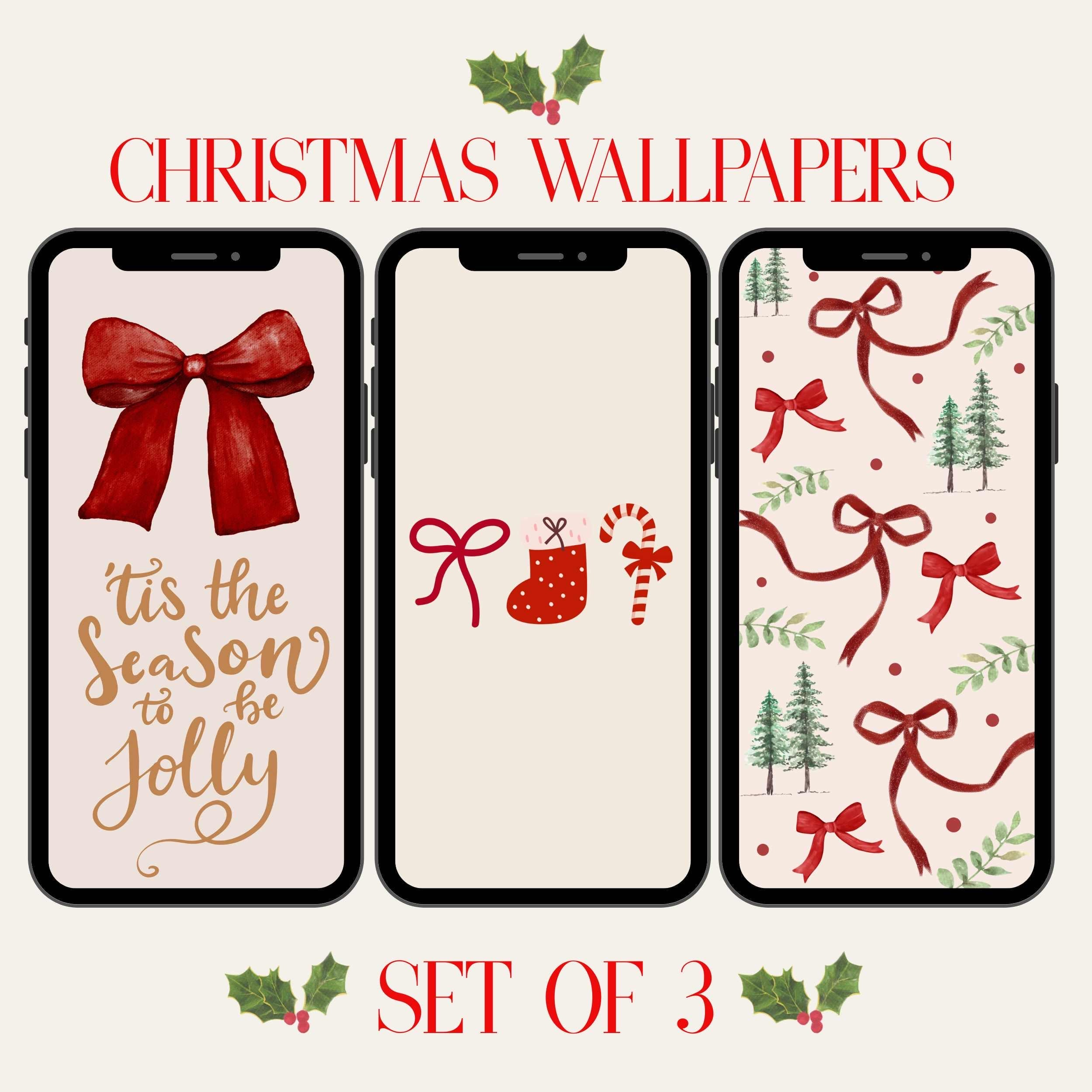 Christmas iPhone background aesthetic - Etsy België, image size:2500x2500