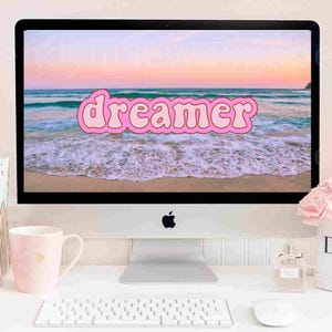 Pastel ocean desktop wallpaper, laptop MacBook wallpapers, windows computer background, motivational desktop wallpaper, landscape sunset sea