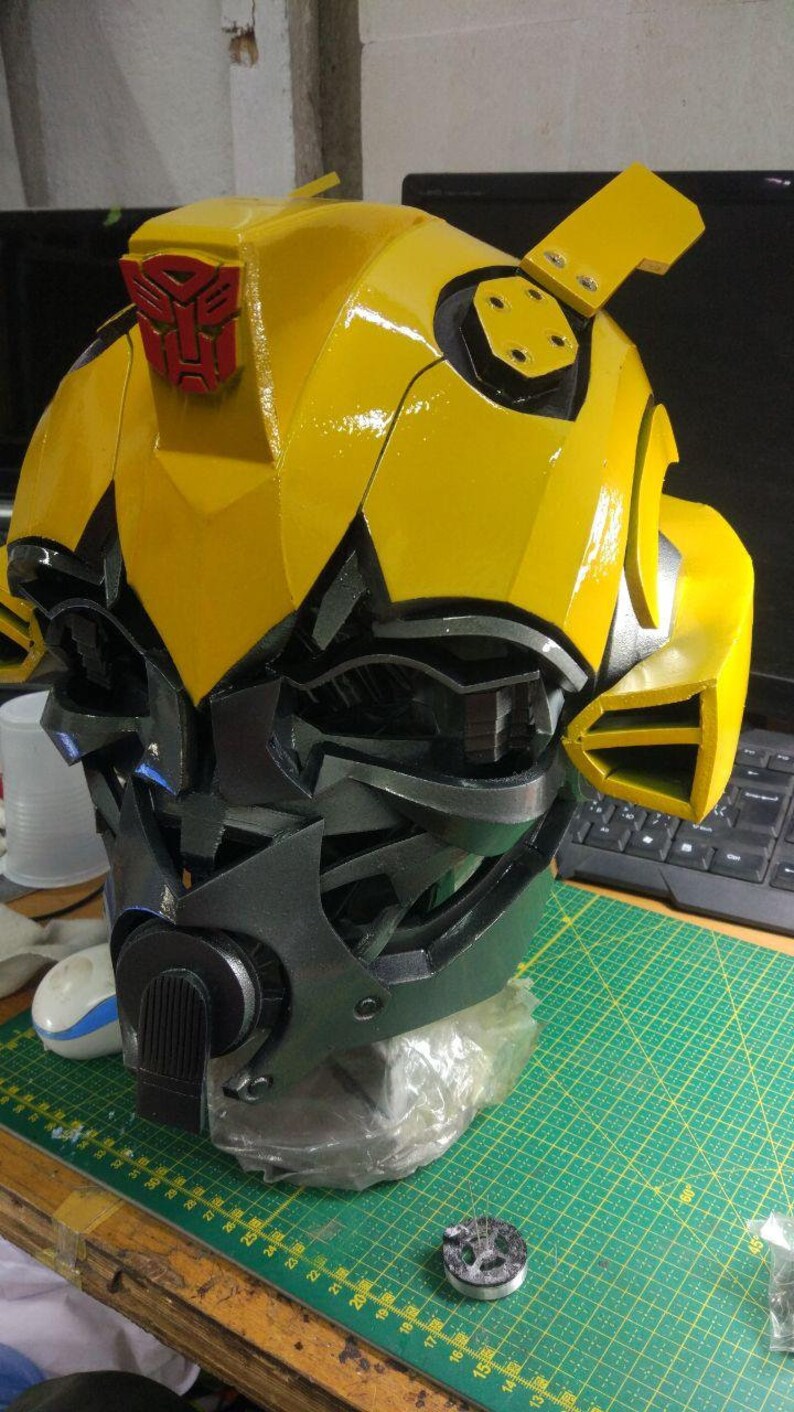 Bumblebee transformers helmet templates for EVA foam DIY Etsy