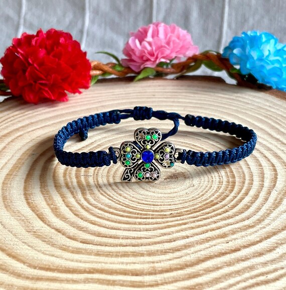 Macrame bracelet with best sale charm
