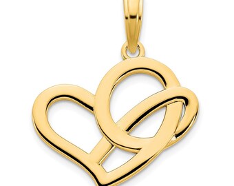 14k Yellow Gold Fancy Heart Pendant