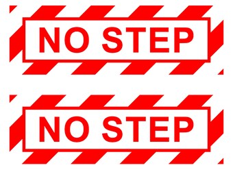 No Step - Aviation Aircraft - ( 2 decals - 1 pair )Vinyl Decal Car Truck Laptop PC Sticker Flight Simulator