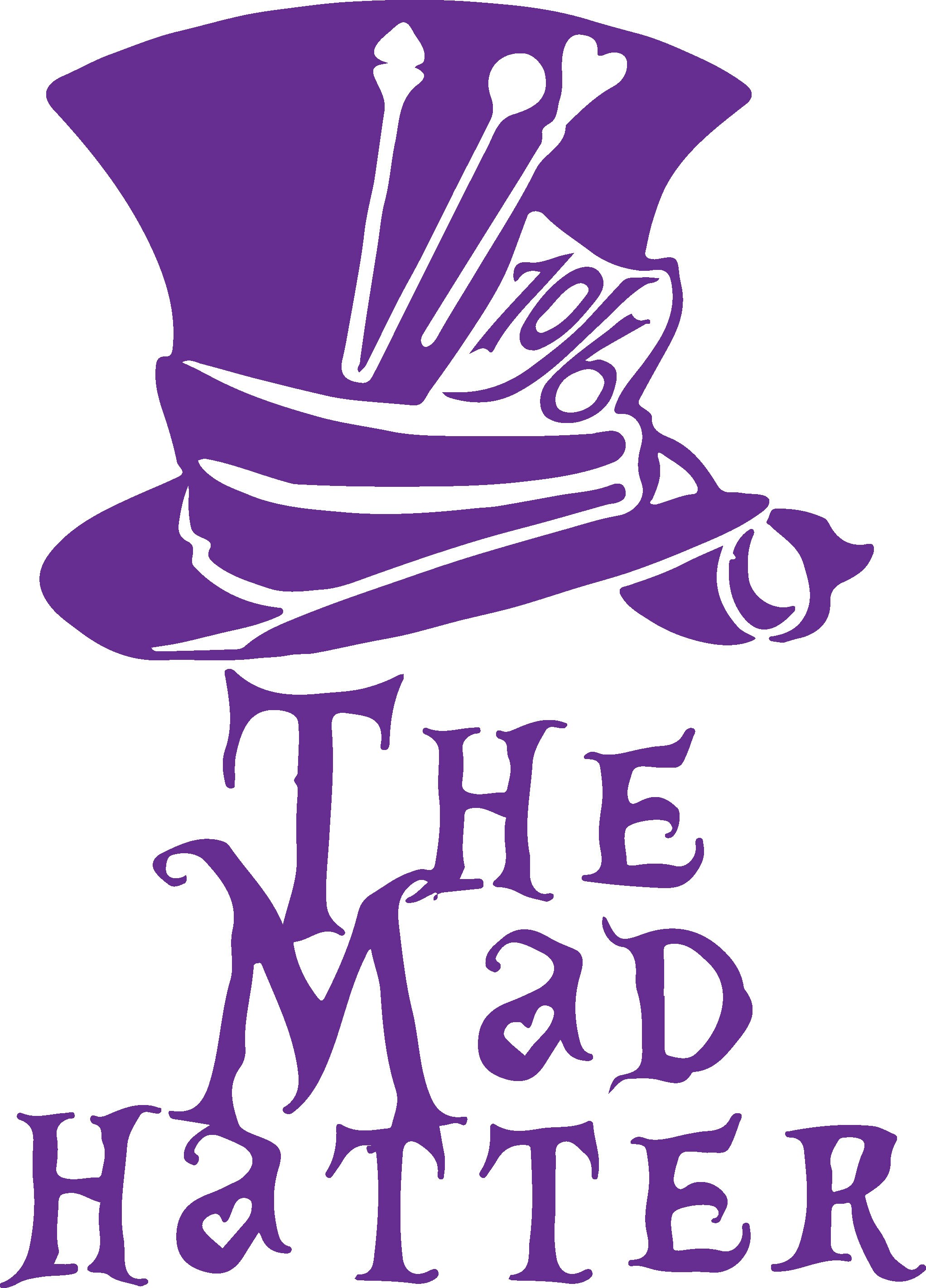 The Mad Hatter Alice In Wonderland Vinyl Decal Car Truck Etsy