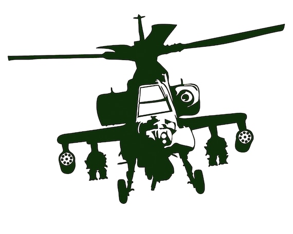 AH-64 Loaded Army Aviation Die-Cut Vinyl Sticker for Car or Truck Window