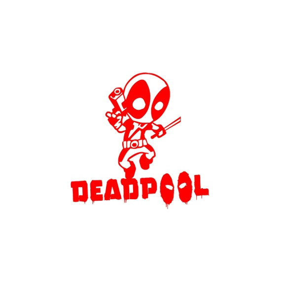 Deadpool fridge sticker black /& red art decor// wall decor// kitchen sticker