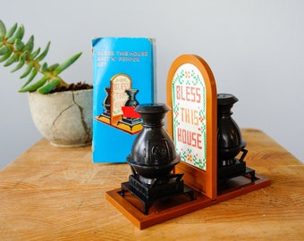 Vintage pot kachel zout- en peperstel/ figurale zout- en peperset/jaren 1970-stel/decor eettafel/ woondecoratie/retro Home