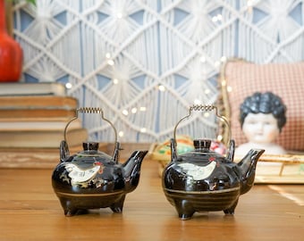 Vintage midcentury haan theeketel zout peperset Japan/jaren 50-60 zoutpeperstel/MCM retro keuken/vintage keuken/boerderij
