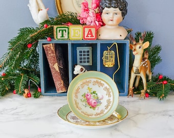 Juego de taza y platillo de té Stanley vintage / Tazas de té de la década de 1950 / Porcelana inglesa / Porcelana vintage / Artículos para beber vintage / Pieza de té de jardín