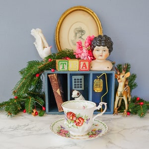 Vintage Queen&#39;s Rosina Teacup and Saucer Set/ 1970s Tea Cups/ English Bone China/ Vintage Teacup/ Vintage Drinkware/ Cottagecore/ Drinkware