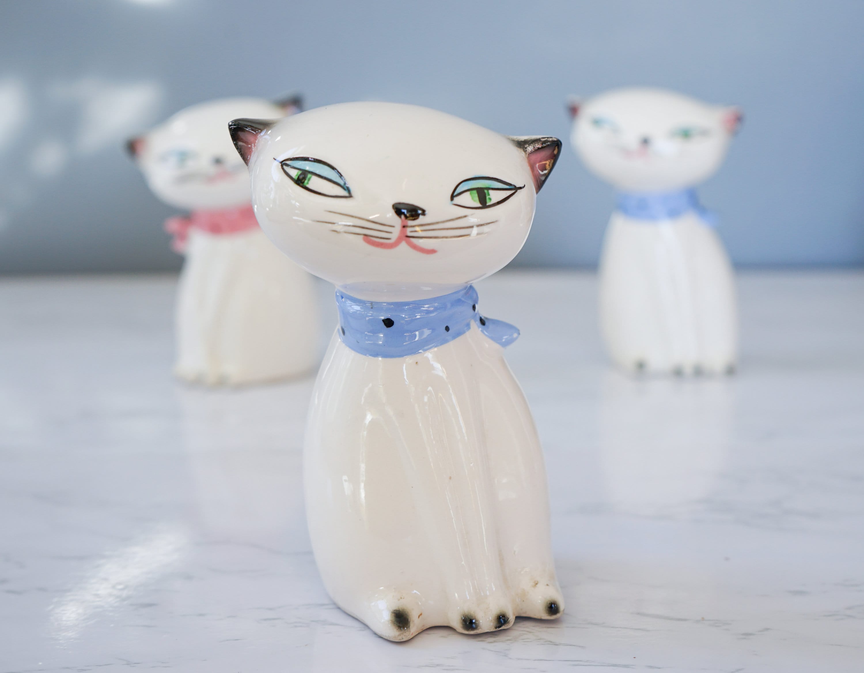 Vintage 1958 Holt Howard Cat Salt Pepper Set/ 1950s Salt Pepper