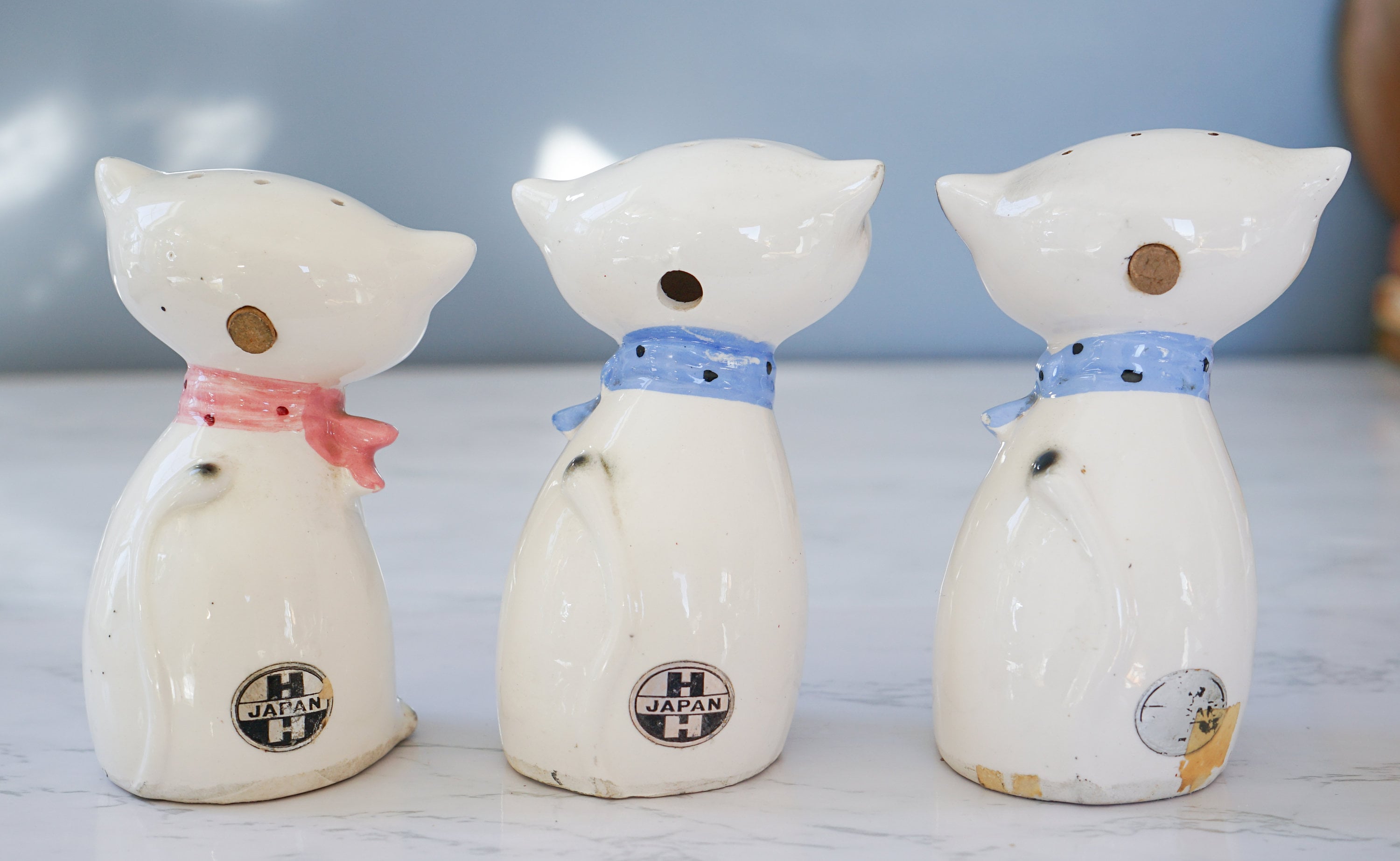 Vintage 1958 Holt Howard Cat Salt Pepper Set/ 1950s Salt Pepper