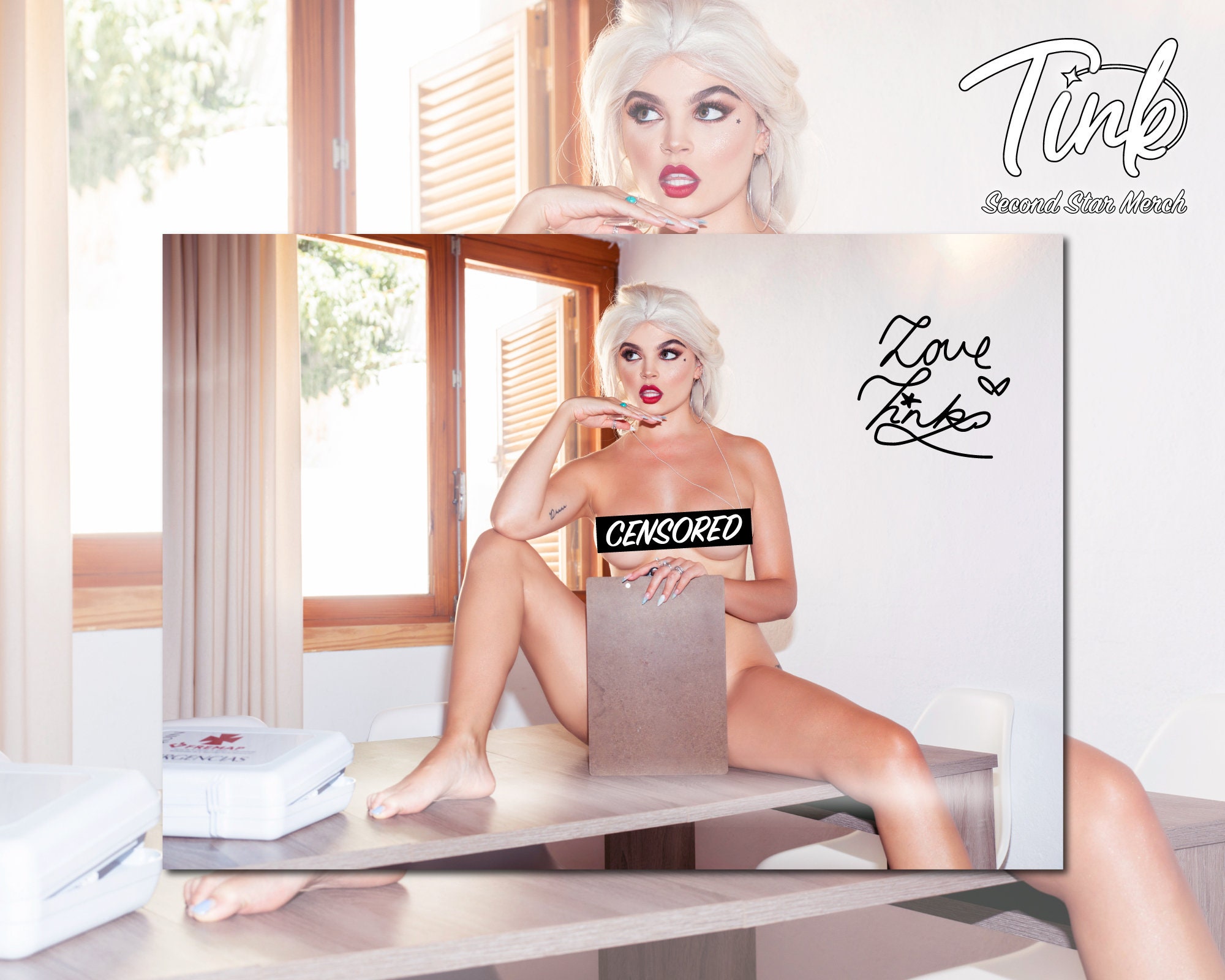 Official Tink "Calling Doctor Tink" NSFW Signed Print - Mature
