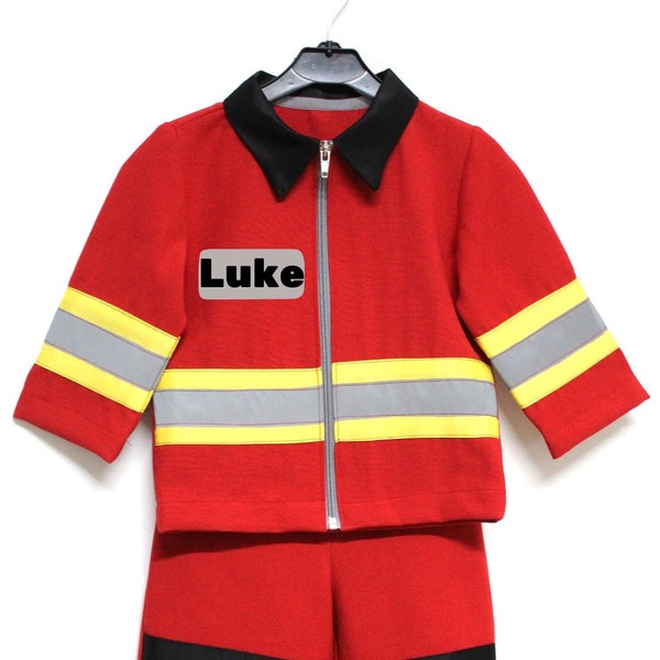 Firefighter costume for boy or toddler, Size 0-5 Years ,fireman costume, firefighter costume, fireman outfit