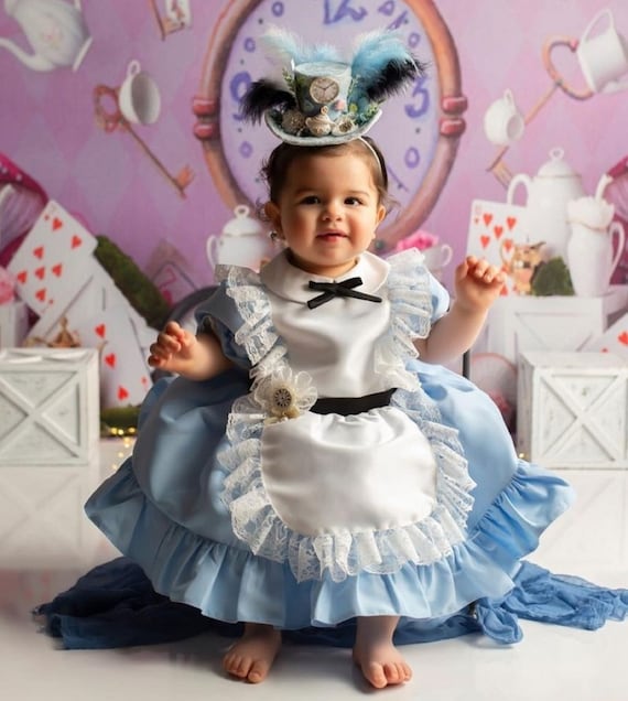 Alice in Wonderland Costume Alice Dress . Baby Girl Dress. Alice Wonderland Birthday dress.Handmade!