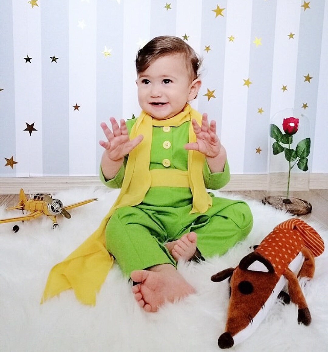 Little Prince's Costume Green Rompers Size 0-5 Years ,the Little
