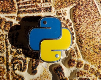 Pythonコーディングオープンソースプログラミング言語ロゴグリフエナメルラペルピン