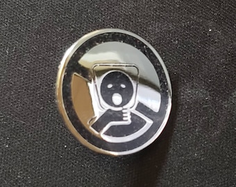 Choking hazard plastic bag warning enamel lapel pin copy