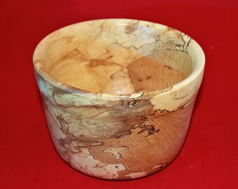 Spalted Maple Wooden Fruit Bowl