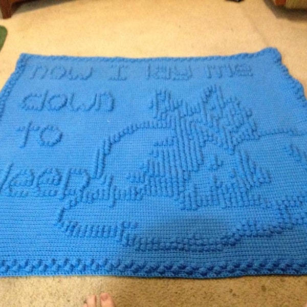 Pattern: Now I lay me down to sleep (angel on a cloud)