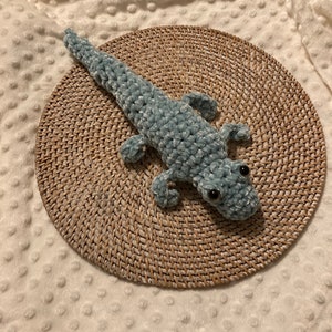 crocheted alligator multiple colors