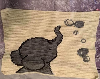 Pattern: elephant with bubbles