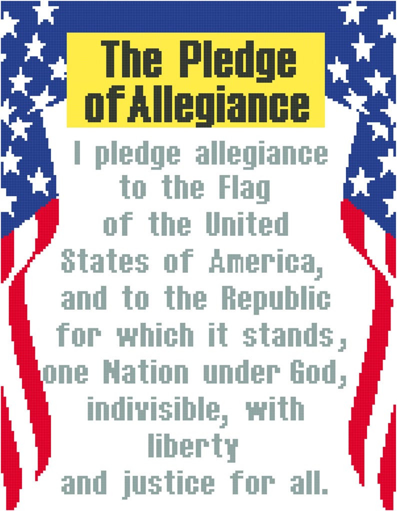 Pattern: Pledge of Allegiance - Etsy