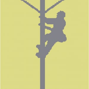 Lineman Crochet Blanket Pattern: Single Stitch Graph (PDF Pattern)