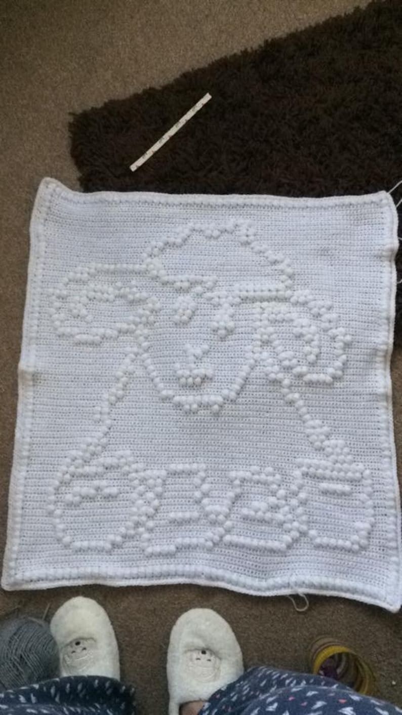 Lamb Bobble Stitch Crochet Blanket Pattern (PDF Pattern) image 1