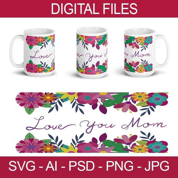 Sublimation Template Mother's Day Mug Digital Files - Etsy