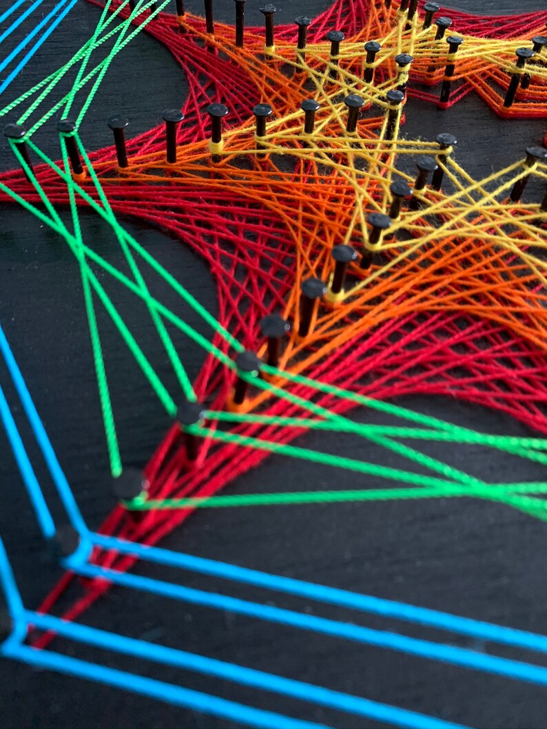 String art Eye of God Mexican folk art wall art Home Etsy