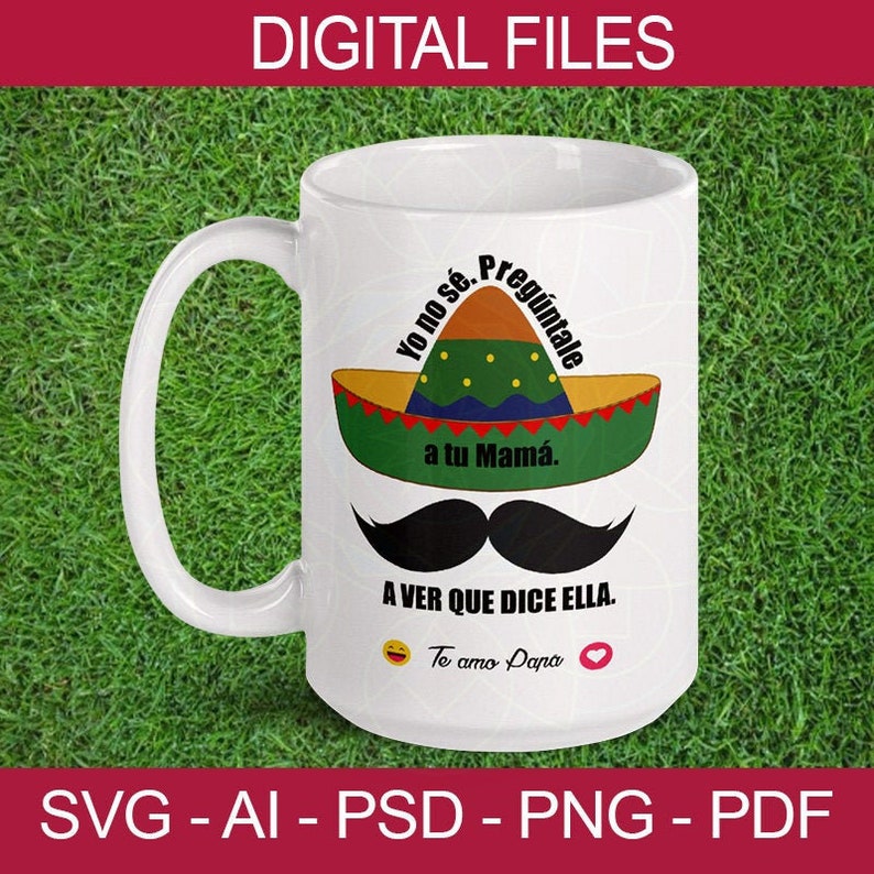 Download Sublimation template father's Day mug digital files | Etsy