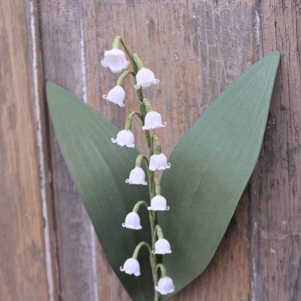 Lily of the valley Paper Flower white flower stem Wedding lily of the valley flower bouquet paper flower décor paper flower centerpiece