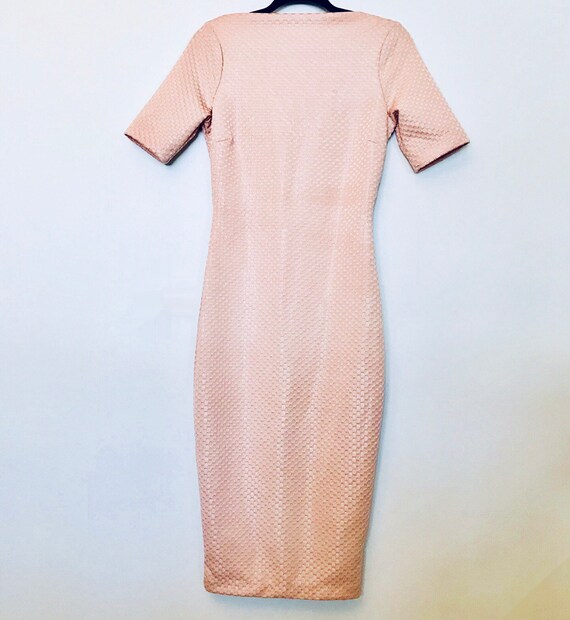 dusty rose sheath dress