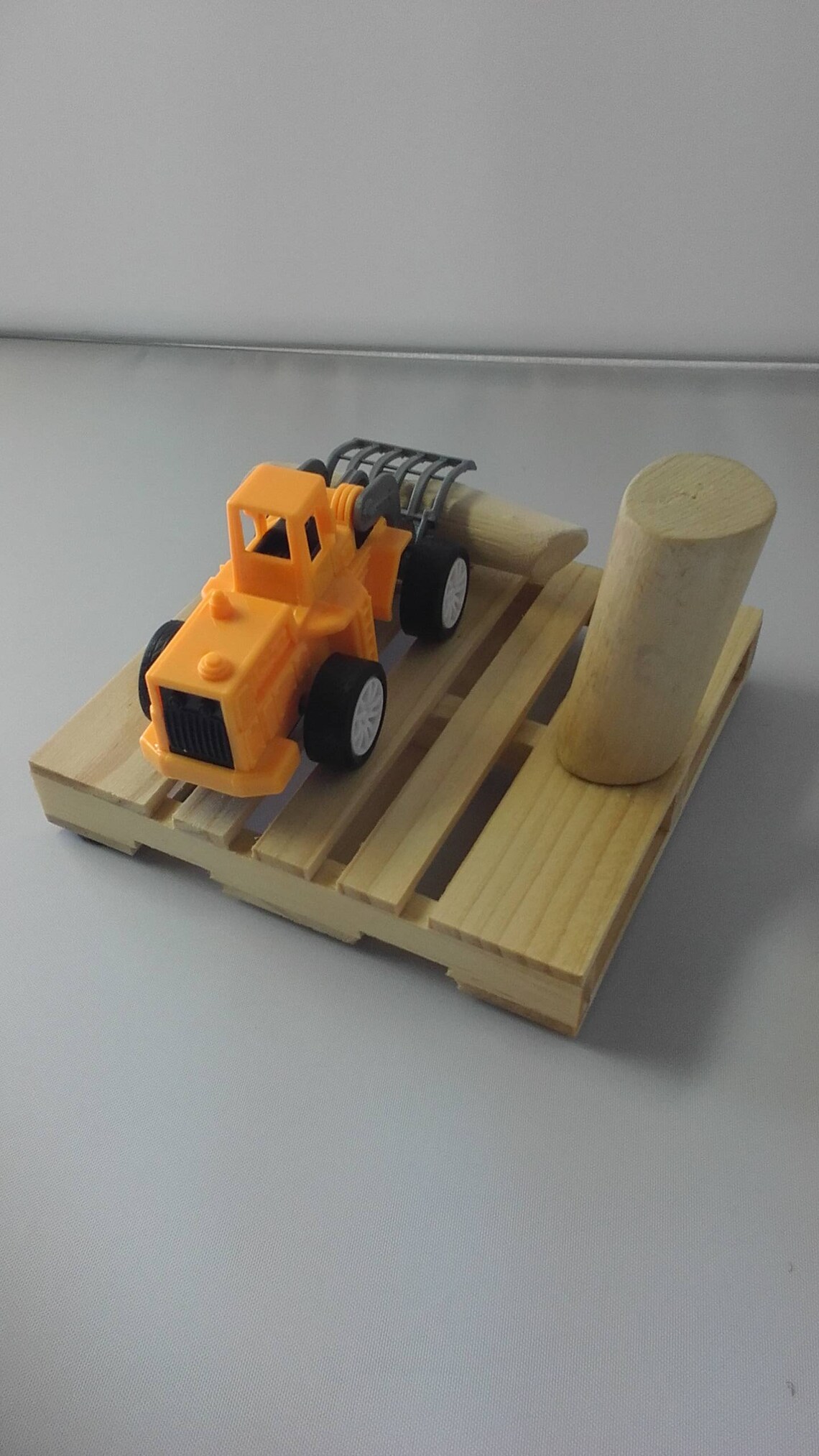 Construction Front Loader Wood Pallet Business Card Holder Etsy